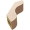 Ekena Millwork 3-inch W x 8-inch D x 8-inch H Carmel Rough Cedar Woodgrain TimberThane Knee Brace, Primed BRCUR03X08X08CARRCPR - alternate 2